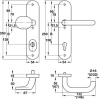 HOPPE HAT-Schutz-WSG Paris Aluminium F1 ES1-ZA 86G/3331/3332ZA/138, 10/92 mm, Td. 67-72 mm, - More 2