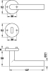 HOPPE Rosetten-WSG Amsterdam Aluminium F1 PZ 58/42KV/42KVS/1400, 8 mm, Türdicke 37-42 mm, - More 2