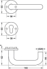 FS-Rosetten-WSG FSB 791070 U-Form Aluminium F1 PZ RE, AGL3-Technik, 9 mm, Türdicke 39-48 mm, - More 2
