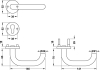 HOPPE Rosettengrt. Paris Aluminium F1 RW/SK-OL 138/42H/42HKVS SERTOS, 8/8 mm, Türd. 40-45 mm, - More 2