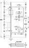 PZ-Einsteckschloss Dorn 65 mm 8/72 mm DIN RE Klasse 3, Stulp 20x235 mm rd. ni.-silber - More 2