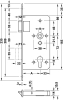 Panikschloss 1013 PZW Dorn 65 mm 9/72 mm DIN RE Fkt. E, Stulp 20 x 235 mm Edelstahl, - More 2