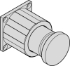 DORMA Haftgegenplatte (Teleskop-Anker) MAT Gehäuse schwarz/Gegenplatte verzinkt - More 2