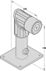 GEZE Türhaftmagnet Wand-/Deckenmontage 185 mm mit Grundplatte, Haltekraft 490 N - More 2
