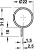 ATHMER Schutzprofil Bandseite 2-teilig BO Aluminium silberfarbig/Bandrolle Ø 22 mm - More 2