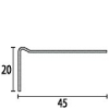 Küberit Reparaturwinkel RWS Nase 20mm 100cm/Stück verzinktes Eisen # 14900031 - More 2