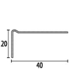 Küberit Reparaturwinkel RW20 Nase 20mm 100cm/Stück verzinktes Eisen # 1 49 00 01 1 - More 2