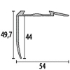 Küberit Treppenprofil gebohrt 54x44mm Typ 708 N Alu-silber 500cm # 3 21 08 04 7-N - More 2