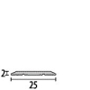 Küberit Übergangsschiene SK 25x2mm Typ 442 SK Alu-platinium 300cm # 2154428018 - More 2
