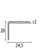 Küberit Winkelprofil Alu. pulverbesch. 25x20mm Typ 235 SK 1m schwarz matt 2152357011 - More 2