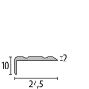 Küberit Winkelprofil Aluminium 25x10 Typ 236 1m F2 edelstahloptik 31636021 - More 2