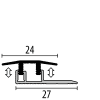 Küberit Übergangsprofil Typ 578 2,7m F2G edelstahl f.g. 06478025 - More 2
