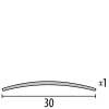 Küberit Übergangsprofil Edelstahl 30x1,00mm Typ 451 1m Edelstahl poliert 31251081 - More 2