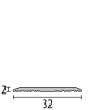 Küberit Übergangsprofil Alu. pulverbesch. 32x2mm Typ 443 SK 1m schwarz matt 2154437011 - More 2