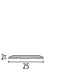 Küberit Übergangsprofil Alu. pulverbesch. 25x2mm Typ 442 SK 1m schwarz matt 2154427011 - More 2