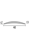 Küberit Übergangsprofil Aluminium glatt 40x3,00mm Typ 462 2,70m F4 silber 31262045 - More 2