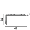 Küberit Treppenwinkel Aluminium Typ 225 2,5m F4 silber 31625044 - More 2