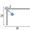 Küberit Treppenkantenprofil Aluminium Typ 871 5,0m F4 silber 32371047 - More 2