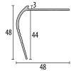 Küberit Treppenkantenprofil Aluminium Typ 865 5,0m F4 silber 3238650047 - More 2