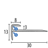 Küberit Treppenkantenprofil Aluminium Typ 809 5,0m F4 silber 31709047 - More 2