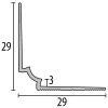 Küberit Treppen-Innenwinkel Aluminium Typ 871 IW 2,5m F4 silber 3238718044 - More 2