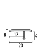 Küberit T-Profil Aluminium 291 2,7m F4 silber 21991045 - More 2