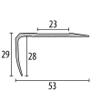 Küberit Reno-TK Treppenkantenprofil Aluminium Typ 712 2,5m F4 silber 32312044 - More 2