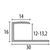 Küberit Einfassprofil Aluminium 213 gebohrt F2 edelstahloptik 31713025 inkl. Dübel und Schrauben - More 2