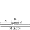 Küberit Dehnfugenprofil Aluminium 317 G 3mm 2,70m F4 silber 2193170345 - More 2