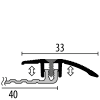 Küberit Anpassungsprofil Typ 376 von 4 - 9,5mm 2,70m F4 silber 09076045 - More 2