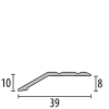 Küberit Anpassungsprofil Aluminium pulverb. Typ 244 SK 2,7m schwarz matt 2152447015 - More 2