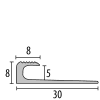 Küberit Abschlussprofil mit Einschub Aluminium Typ 806 5,0m F4 silber 31706047 (ohne Nase) - More 2