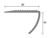 PVC-Treppenkante #13420 zum Aufsetzen TK 60/42mm schwarz VE=20x2,50m - More 2