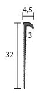 Abschlussleiste f. PVC #20334 Fb. schwarz AL 32/4/3, Länge 4,- m, VE=25 x 4m - More 2