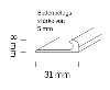 EL8 132 Braun Abschlussprofil 400cm # Döllken # - More 2