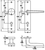 WAT-Schutz-WSG A91.12 SB2-LS Keilform Alu. F1 ES0 8/72 mm, Türdicke 38-42 mm, für Innentüren, - More 2