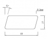 Sib. Lärche Rhombusleiste roh 27x68mm - 3m unbehand. A/B gehobelt, 15° abgeschrägt - More 2