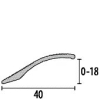 Küberit Rampenprofil SK 40x0-18mm Typ 247 SK Alu-edelstahl 270cm # 2152470025 - More 2