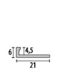 Küberit Fliesen-Abschlussprofil h=4,5mm/6mm Typ 302 G Alu-natur 250cm # 21902104 - More 2