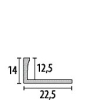 Küberit Fliesen-Abschlussprofil h=12,5mm/14mm Typ 305 G edelstahl 250cm # 21905184 - More 2