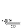 Küberit Fliesen-Abschlussprofil h=6mm/7,5mm Typ 307 G edelstahl 250cm # 21907184 - More 2
