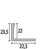 Küberit Fliesen-Abschlussprofil h=22mm/23,5mm Typ 309 G edelstahl 250cm # 21909184 - More 2