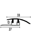 Küberit Design Clip Anpassungsprofil 4-7,5mm Typ 576 Alu-silber 270cm #06476045 - More 2