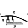 Küberit Euro Clip Anpassungsprofil 6-10mm Typ 586 L  Alu-silber 270cm #06186045 - More 2