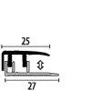 Küberit Euro Clip Abschlussprofil 6-10mm Typ 587 L  Alu-edelstahl 100cm #06187021 - More 2