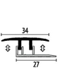 Küberit Euro Clip Übergangsprofil 6-10mm Typ 588 L  Alu-edelstahl 100cm #06188021 - More 2