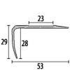 Küberit Treppenkantenprofil 53x28mm gold 500cm f. Gleitschutzeinl. # 1 23 12 05 7 # 712 - More 2