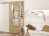 140x735x1.985 ASTRA smart²-Schiebetürzarge CPL Eiche nat. DIN LI auf Wand,Tür nach LI öffn. Kompl.mit Schiene - More 2