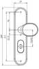 GRIFFWERK Schutzbeschlag Titano SB_884 ES1 Edelstahl matt, 8/72 mm, Langschild Knopf R2 ZA, - More 2