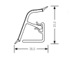 Wandanschlußleiste weiß inkl. Trägerleiste 4200mm, Profil 118 - More 2